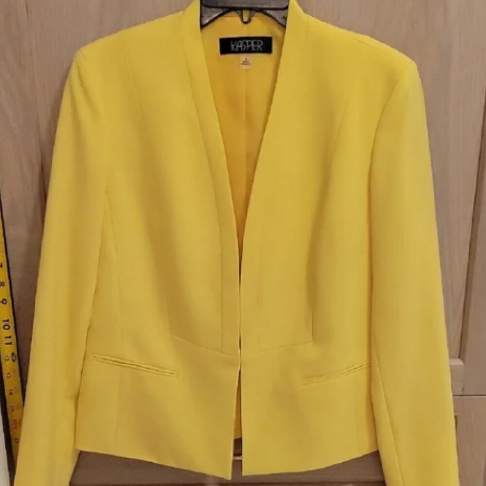 NWT Kasper Dandelion Yellow Blazer Sz US14 MSRP $ 100